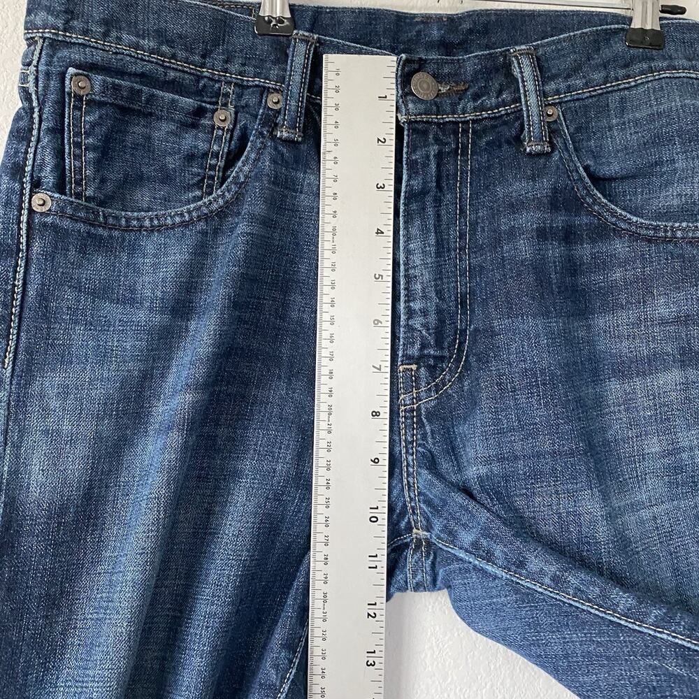 Levi's Jeans Mens 33x30 527 Blue Slim Bootcut Dark Wash 100% Cotton Faded Casual - Picture 6 of 11